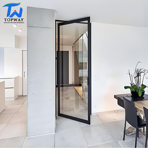 Puerta Pivotante de Aluminio y Vidrio Personalizable TW - Entrada Principal de Alta Resistencia para Apartamentos y Uso Exterior, Diseño Moderno - Product Image 2