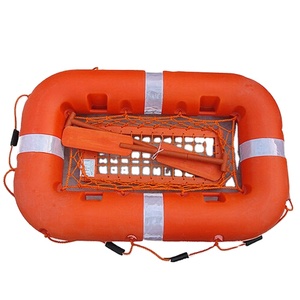 Zattera di salvataggio rigida barca arancione in polietilene plastica da 10 persone galleggiante di salvataggio - Product Image 1