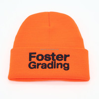 Bonnet en tricot chaud unisexe avec logo brodé personnalisé, couvre-chef d'hiver décontracté, doux et extensible, pour un usage quotidien en extérieur