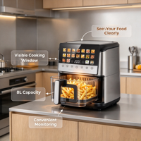Air Fryer, Air Fryer Digital Kapasitas Besar Gaya Retro, Air Fryer Sehat Bebas Minyak untuk Rumah Tangga OEM