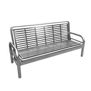 Set di Divani Modulari in Metallo per Interni ed Esterni, <span class=keywords><strong>Divano</strong></span> e Poltrona in Acciaio Inox per Hotel, Patio e Soggiorno - Product Image 1