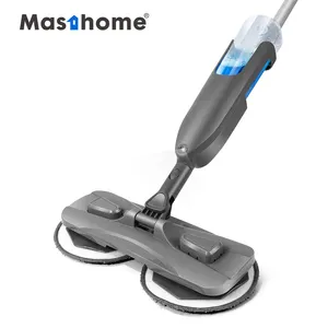 Fregona giratoria Masthome para limpieza de suelos, productos de limpieza para el hogar, mopa pulverizadora de microfibra, 360