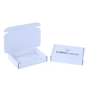 6X4X2 고급 기술 귀여운 종이 컷 라이트 화이트 포장 배송 상자/브랜드 상자 포장/Cajas De Carton Personalizada