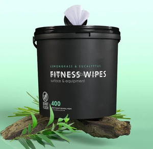 Salviette Personalizzate per Palestra Ecologiche Formato Viaggio Grandi 400 Pezzi Fragranza Limone Eucalipto Salviette per Pulizia Attrezzature Fitness - Product Image 1