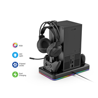 Support de charge multifonctionnel TYX-3615 pour console de jeu Xbox Series S / XSX, support de refroidissement avec chargeur double pour manette