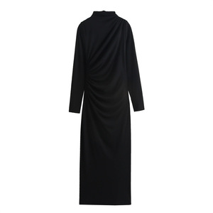 Robes longues élégantes à col mi-haut pour femmes, nouvelle collection automne, tendance - Product Image 4