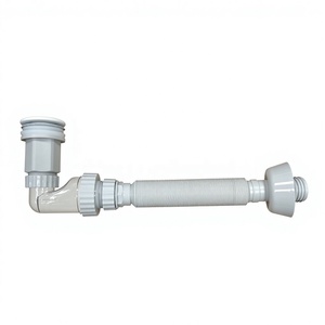 Tubo di Scarico Universale Flessibile Anti-intasamento per Lavabo con Valvola Pop-up, <span class=keywords><strong>Sifone</strong></span> Estensibile Anti-odore per Bagno Senza Utensili - Product Image 4