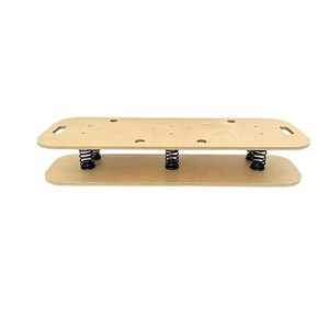 Tabla de equilibrio de madera con resortes para entrenamiento del core, yoga, ejercicio físico en casa, tabla inclinada portátil - Product Image 1