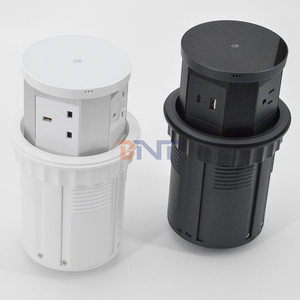 Tùy chỉnh 3-outlet PVC Nhôm Nhà Bếp bảng Ổ cắm điện <span class=keywords><strong>pop</strong></span>-up Máy tính để bàn sạc không dây Anh cắm tiêu chuẩn đánh giá 16A IP44 cấp - Product Image 2