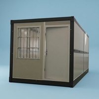 Maison préfabriquée pliable multi-usages, bureau, dortoir, entrepôt, maison préfabriquée en panneaux sandwich d'acier pliables