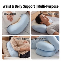 Oreiller de maternité ajustable en forme de coquille, soutien complet du corps, soulagement des douleurs aux jambes, oreiller de grossesse en mousse à mémoire de forme pour les dormeurs latéraux