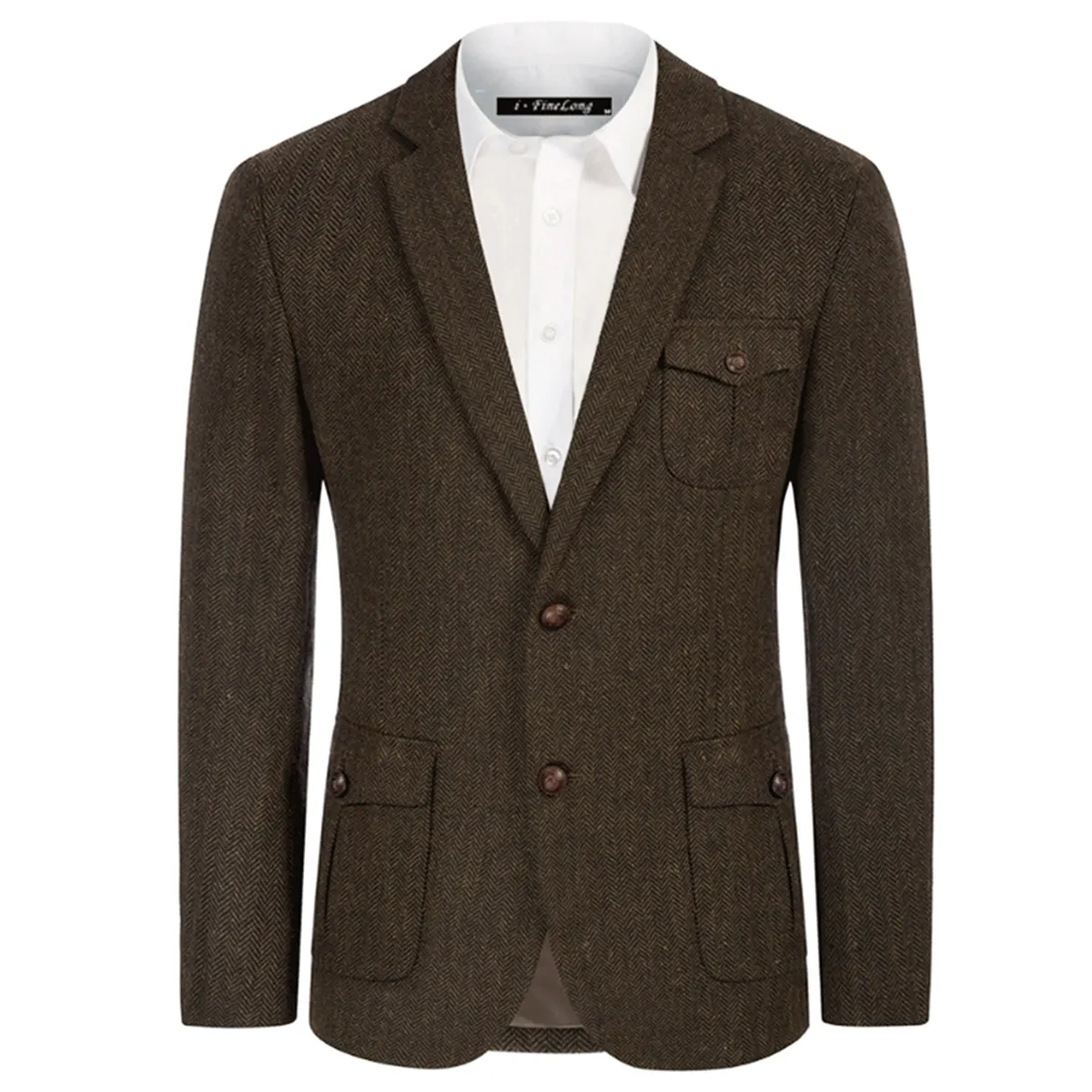 Men's Plaid Slim Fit Blazer Jackets Suit Two Buttons Lightweight Sport Coats Casual Blazer