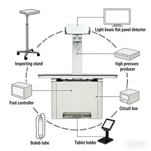 Appareil de radiographie vétérinaire stationnaire 32 kW, système de radiographie numérique pour animaux avec table d'examen - Product Image 3