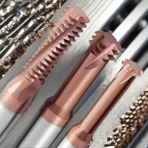 YUFU Fraise à filetage en carbure monobloc revêtu d'étain à 3 cannelures pour fraisage interne/extérieur CNC, métrique NPT pour OEM/ODM 45HRC - Product Image 2