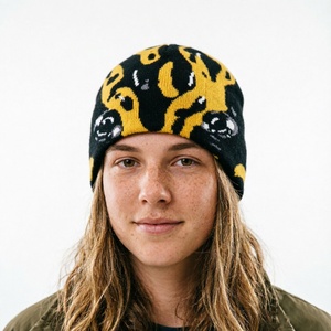 หมวกบีนนี่ถักลายแจ็คการ์ดสไตล์เรโทร HKZB แฟชั่นกบสุดเทรนด์ ฮิปฮอป สำหรับเดินทางกลางแจ้ง อุ่นหนา เหมาะสำหรับผู้ชายและผู้หญิง - Product Image 6