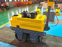 Rouleau Vibratoire à Double Tambour Honda GX270 6.3kW Haute Efficacité, Compacteur de Sol pour Travaux Routiers avec Pompe et Moteur