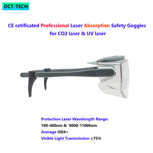 Lunettes de sécurité laser à absorption professionnelle de haute qualité OD4+ 190-400nm 9000-11000nm certifiées CE >75% visibles pour le soudage/la découpe - Product Image 5