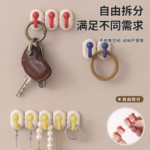 No Drill Wall Hooks Round Strong Adhesive Traceless For Clothing Storage - Product Image 5