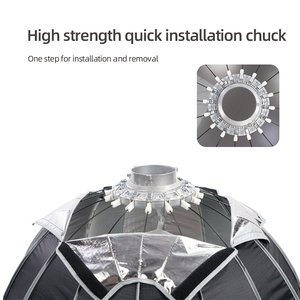 ร่มสะท้อนแสงแบบปากโค้งลึก KP90120,กล่องไฟอ่อนโหลดเร็วถ่ายภาพบุคคลในสตูดิโอสด - Product Image 4