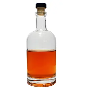 Factory price spirits glass liquor bottle gin glass bottle 500ml liquor with high quality