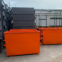 Conteneur de collecte des déchets à levage frontal en acier au carbone Yingxin, benne à ordures mobile, chariot élévateur à fourche, recyclage des déchets, benne industrielle