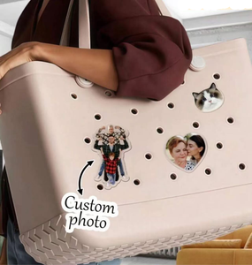 OEM kustom foto teks hadiah unik dipersonalisasi akrilik menyumbat pesona Tote aksesoris uniseks dekorasi sepatu Hari Ibu - Product Image 1