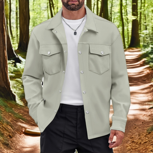 Abrigo de Invierno 2025 para Hombre, Estilo Vintage, Casual, Cierre de un Solo Botón, Corte Entallado, Revestimiento de Lona, Resistente al Viento, Forro de Felpa Ecológico - Product Image 3