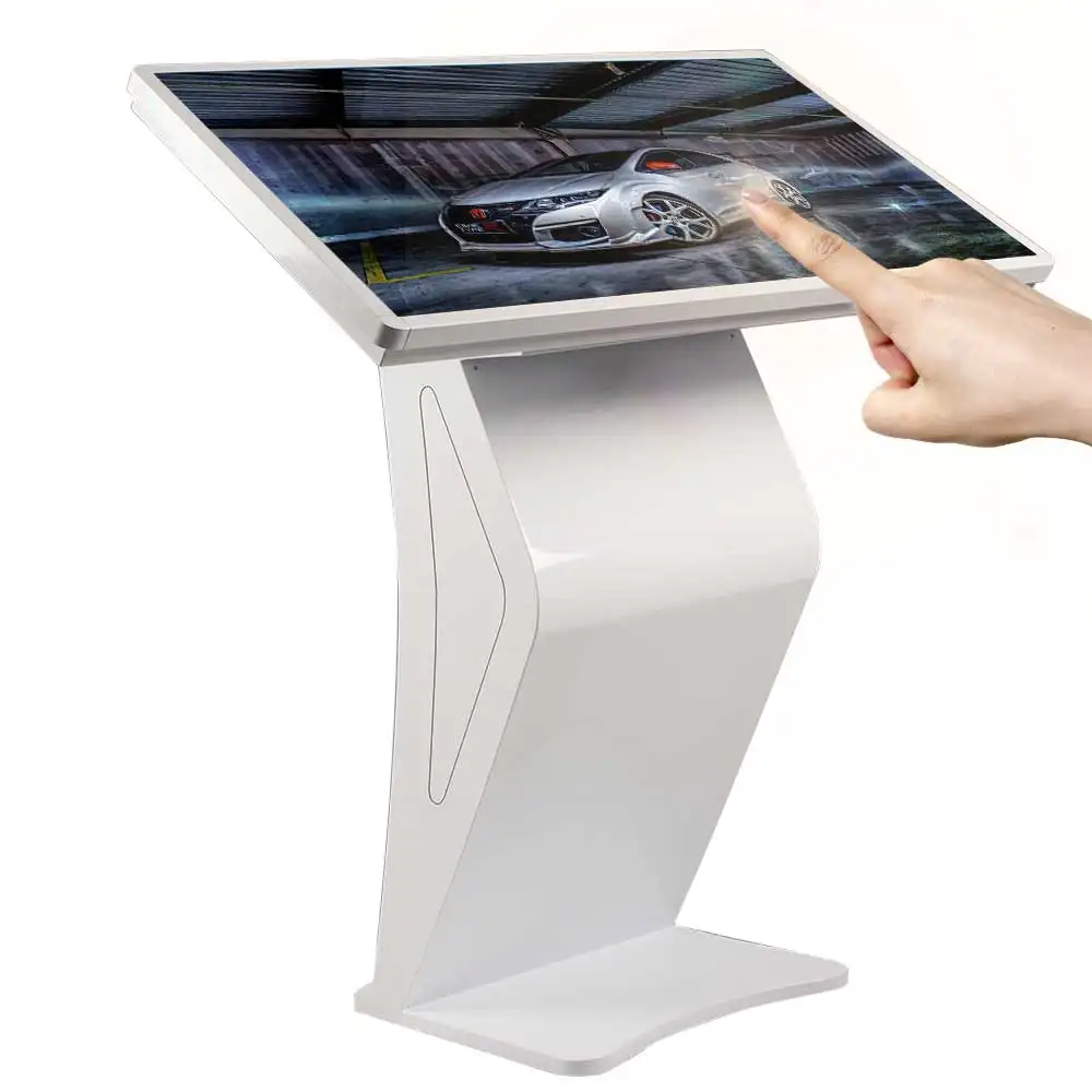 32 pollici Monitor interattivo chiosco pavimento in piedi interno 4K Touch Screen chiosco di richiesta Touch chiosco