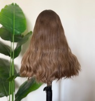 Peluca judía ortodoxa rubia ombré para mujer, con cutícula alineada, kosher, de encaje suizo, cabello europeo, con parte superior de encaje.