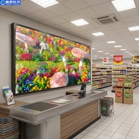 Layar LED Indoor P2 Instalasi Tetap, Dinding Layar LED Sambungan Tanpa Celah untuk Lobi Perusahaan