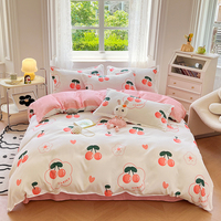 Ensemble de literie en coton brossé imprimé en cachemire pour la maison, 4 pièces, taille Queen King, housse de couette personnalisée