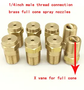 1/8" 1/4" 90 Or 120 Degree Angle Full Cone Brass Water Nozzle Spray Nozzle