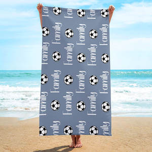 <span class=keywords><strong>Serviette</strong></span> de <span class=keywords><strong>plage</strong></span> en microfibre imprimée avec nom personnalisé pour les sports d'été <span class=keywords><strong>Serviette</strong></span> tricotée en polyester pour le football, le basket-ball et le football - Product Image 4