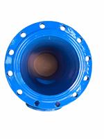 Raccord en T à bride DN300x200 en fonte ductile, résistant à la pression, pour alimentation municipale, antirouille, finition bleue élégante