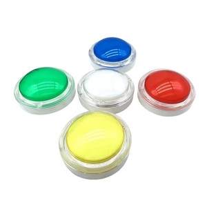 Bouton poussoir d'arcade transparent rond de 100 mm avec LED et micro-interrupteur 12V, interrupteurs momentanés lumineux - Product Image 1