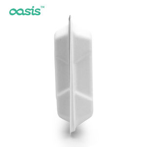 Çevre dostu küçük Bagasse biyobozunur kapaklı gıda kapları tek kullanımlık öğle yemeği kutuları - Product Image 2