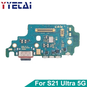 YYT Pour Samsung Galaxy S21 Ultra S21U 5G SM-G998U <span class=keywords><strong>G9980</strong></span> G998B G998N : Port de charge, microphone inférieur, tiroir SIM, carte mère - Product Image 1