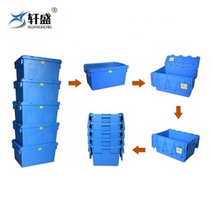Wholesale 70L Heavy Duty Solid Moving <strong>Plastic</strong> <strong>Stacking</strong> <strong>Boxes</strong> with PP Material - Product Image 5