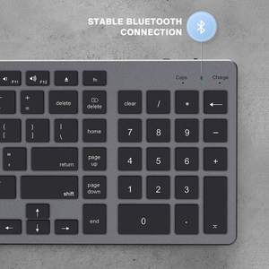 Clavier sans fil Bluetooth compact personnalisable en espagnol et en français, compatible ROHS, pour PC, ordinateur, tablette - Product Image 3