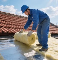 Spécial pour l'isolation thermique Préservation de la chaleur et prévention du feu des rouleaux isolants en laine de verre pour toiture et murs extérieurs