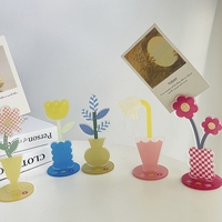 Clip de bureau en acrylique pour bloc-notes, support vertical pour photos et messages, pince à photos pour petits objets de présentation