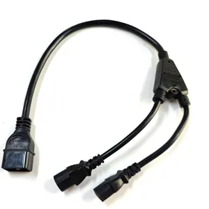 Y-splitter-verbinder kabel stromkästen stecker IEC C20 zu dual 2 X C13 SJT 12AWGX3C netzverlängerungskabel