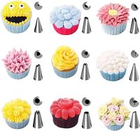 72PCS Kuchen Dekorations zubehör Runde Edelstahl Backwerk zeuge & Düsen Set Gebäck Backwerk zeuge