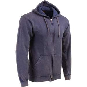 2025 cuir hommes Orange haute visibilité Premium coton à capuche MNG11687 fermeture éclair avant - Product Image 5