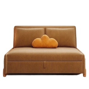 Armless <b>Folding</b> <b>Sofa</b> Bed Dual Purpose Solid Wood Pull Out Multifunctional Telescopic <b>Sofa</b> For Small Living Room Study - Product Image 3
