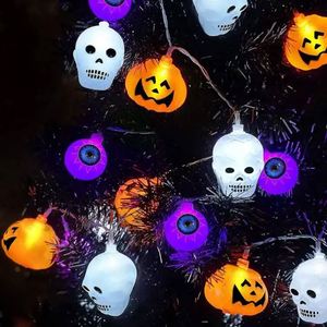 Halloween Luxury LED <b>Light</b> <b>String</b> <b>Battery</b> Box Decorative <b>Lights</b> Haunted House Pumpkin Ghost Bat Eco-friendly Indoor/Outdoor Silk - Product Image 3