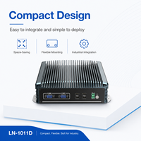 Mini PC sin Ventilador para Kiosco, Doble LAN, 6 Puertos COM, USB, Salida de Audio y Pantalla, Compatible con Windows y Linux, para Integración con Equipos