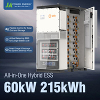 Système de stockage d'énergie solaire tout-en-un JApower 60 kW 215 kWh refroidi par air avec onduleur hybride Solis pour les fermes et les entreprises rurales