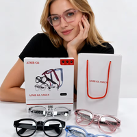 Lunettes intelligentes IA avec traduction IA en temps réel, caméra 8MP, vidéo 1080P, 4 Go + 32 Go, 290 mAh, Wi-Fi 6, charge Type-C