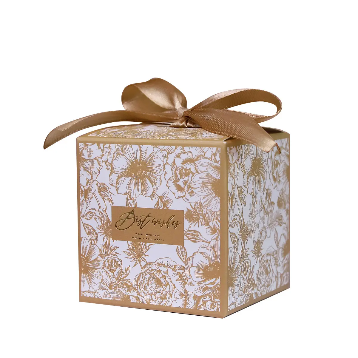 Caja de flores de diseño al por mayor, papel de cartón, té de lujo, caja de regalo de Año Nuevo Chino, embalaje para pequeñas empresas